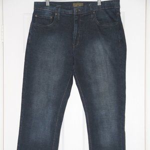 Urban Star Men's Dark Blue Cotton Stretch Superflex Jean Straight Leg 36 x 30